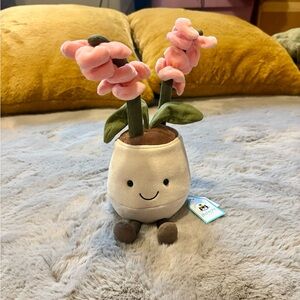 Jellycat Pink Orchid Rare and Retired HTF BNWT